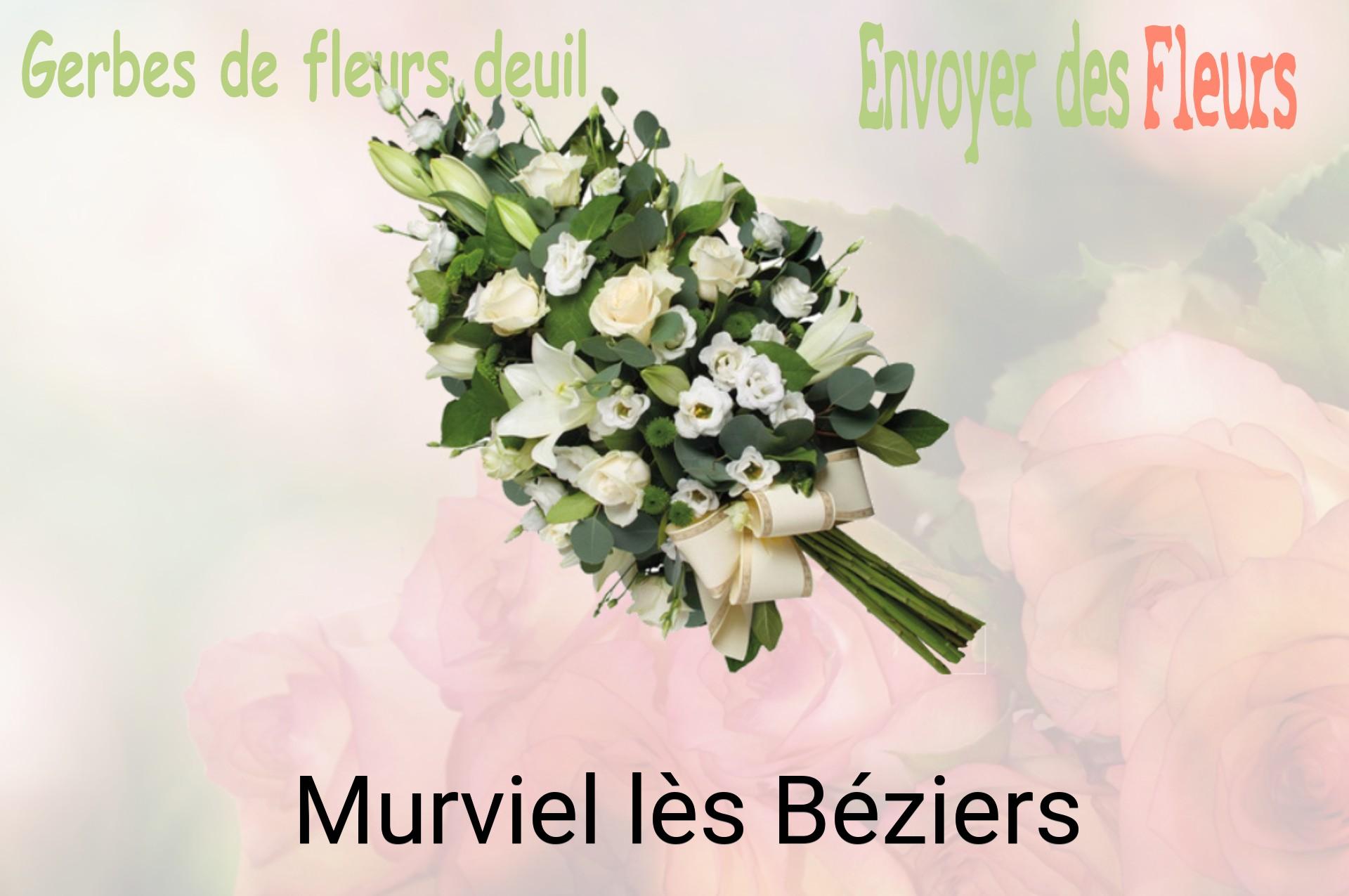 Gerbe de fleurs de deuil livrée à Murviel-lès-Béziers